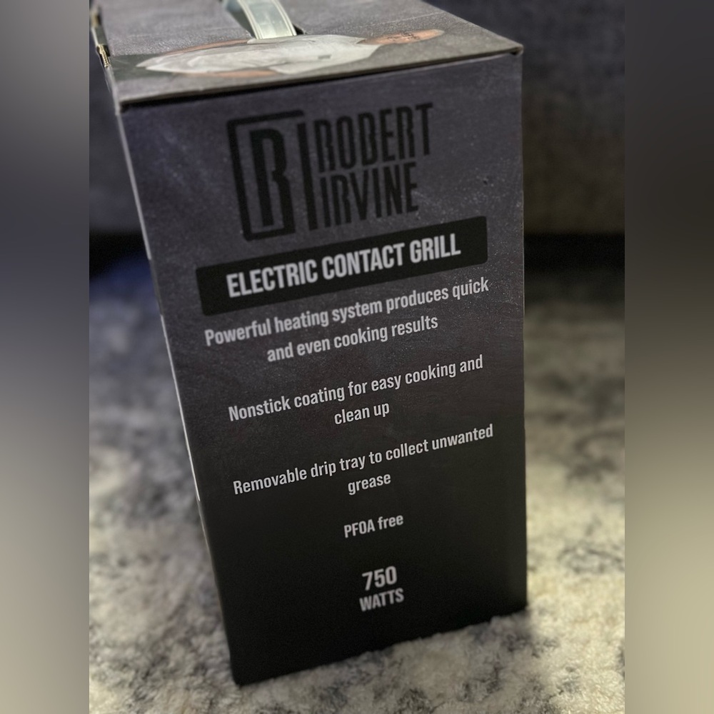 Robert Irvine Electric Contact Grill Nonstick  New In Box - Picture 2 of 4